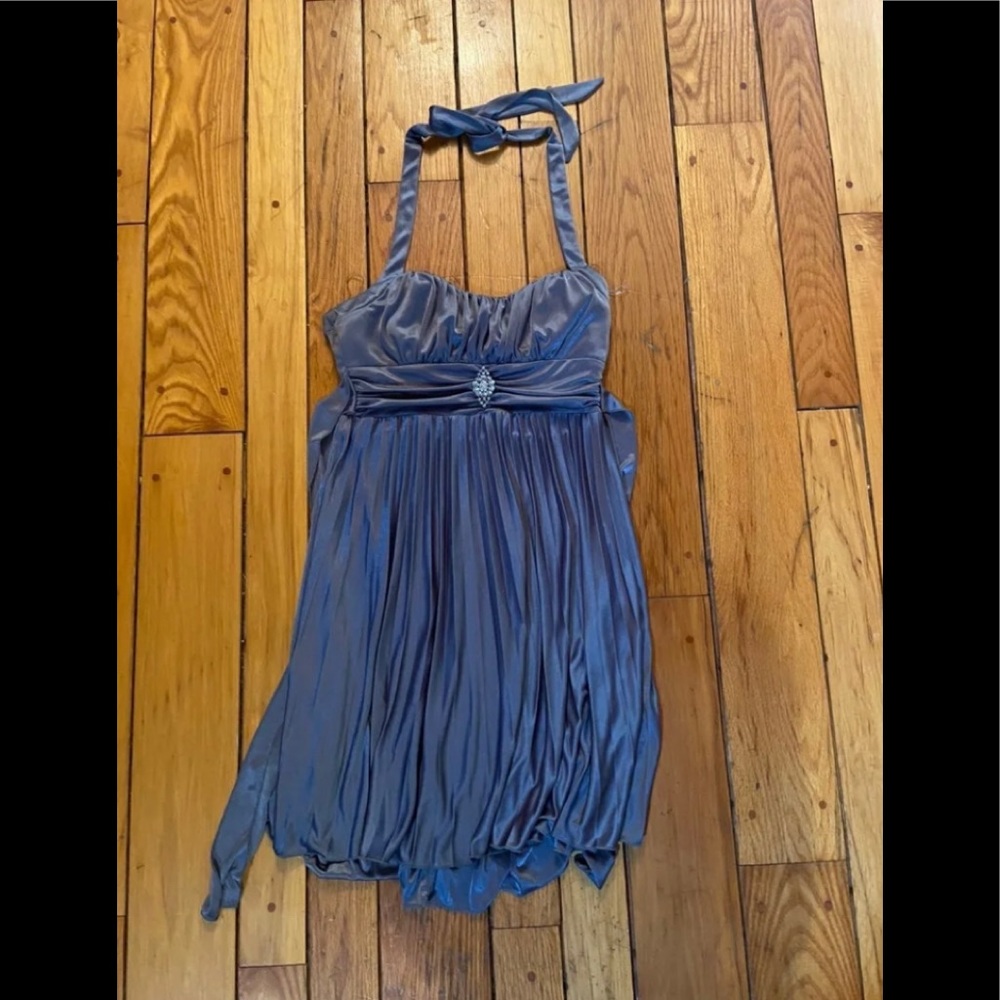 Silver formal dress